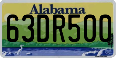 AL license plate 63DR500
