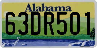 AL license plate 63DR501