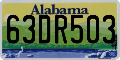 AL license plate 63DR503