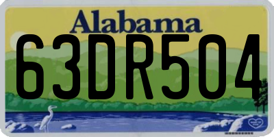 AL license plate 63DR504