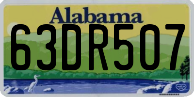 AL license plate 63DR507