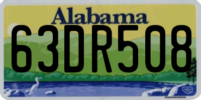 AL license plate 63DR508