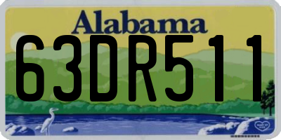 AL license plate 63DR511