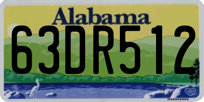 AL license plate 63DR512