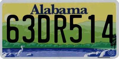 AL license plate 63DR514