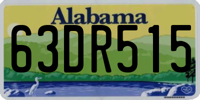 AL license plate 63DR515