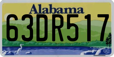 AL license plate 63DR517