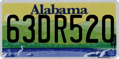 AL license plate 63DR520