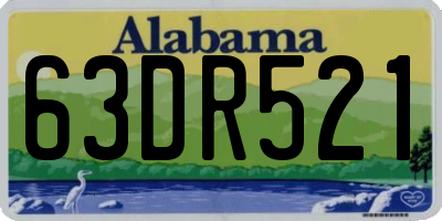 AL license plate 63DR521