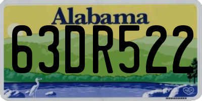 AL license plate 63DR522