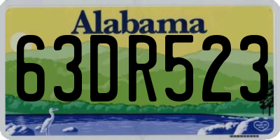 AL license plate 63DR523