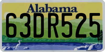 AL license plate 63DR525