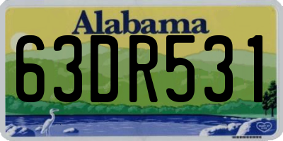 AL license plate 63DR531