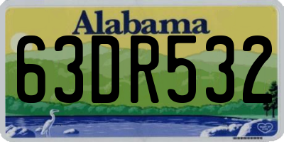 AL license plate 63DR532