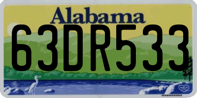 AL license plate 63DR533