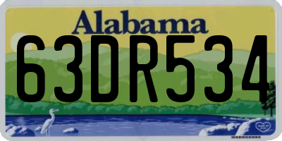 AL license plate 63DR534