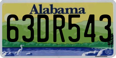 AL license plate 63DR543
