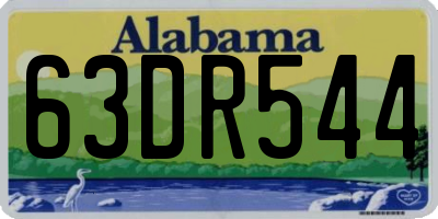 AL license plate 63DR544