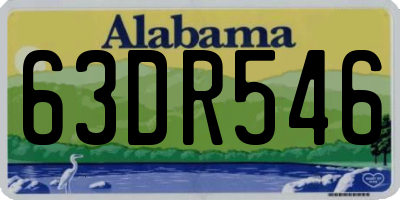 AL license plate 63DR546