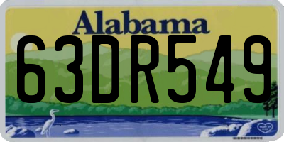 AL license plate 63DR549