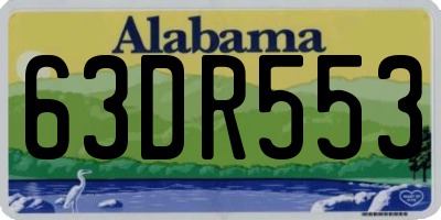 AL license plate 63DR553
