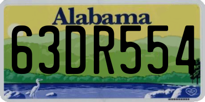 AL license plate 63DR554