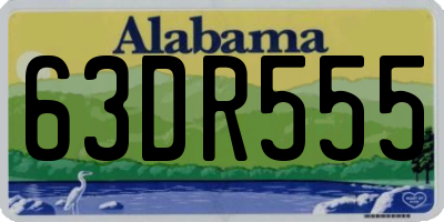 AL license plate 63DR555
