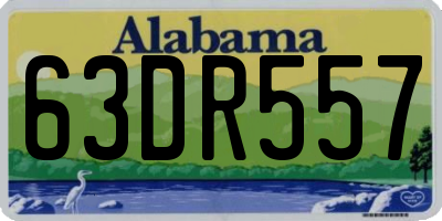 AL license plate 63DR557