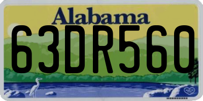 AL license plate 63DR560