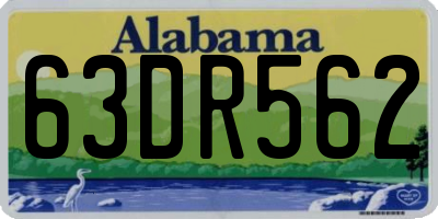 AL license plate 63DR562
