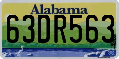 AL license plate 63DR563