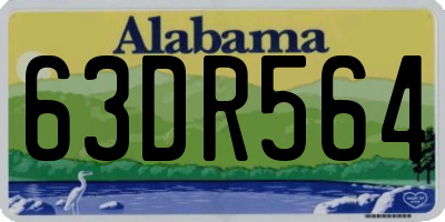 AL license plate 63DR564