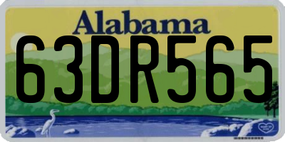 AL license plate 63DR565