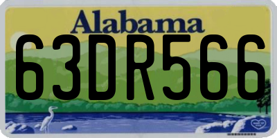 AL license plate 63DR566