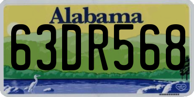 AL license plate 63DR568