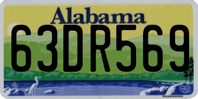 AL license plate 63DR569