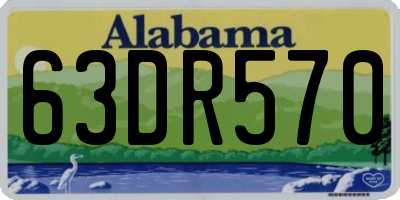 AL license plate 63DR570