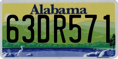 AL license plate 63DR571