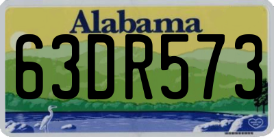 AL license plate 63DR573