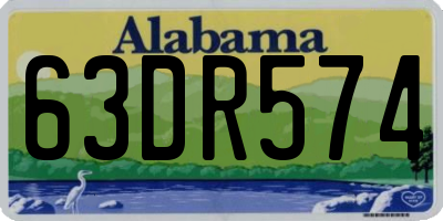 AL license plate 63DR574