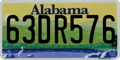AL license plate 63DR576