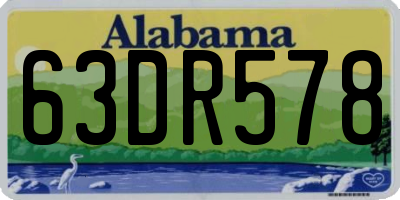 AL license plate 63DR578