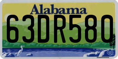 AL license plate 63DR580