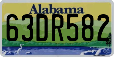 AL license plate 63DR582