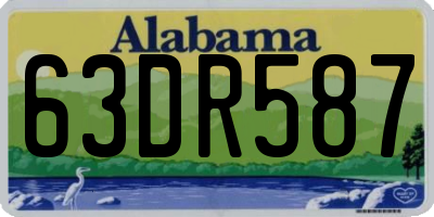 AL license plate 63DR587