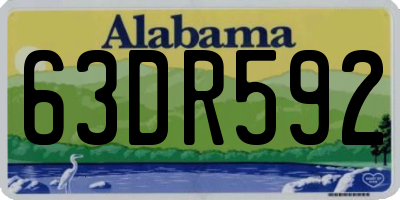 AL license plate 63DR592