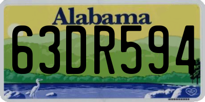AL license plate 63DR594