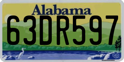 AL license plate 63DR597