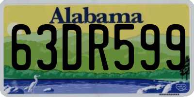 AL license plate 63DR599
