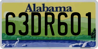 AL license plate 63DR601